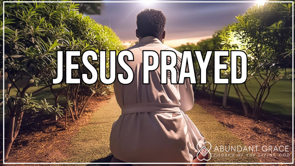 image of a man praying at night in a garden