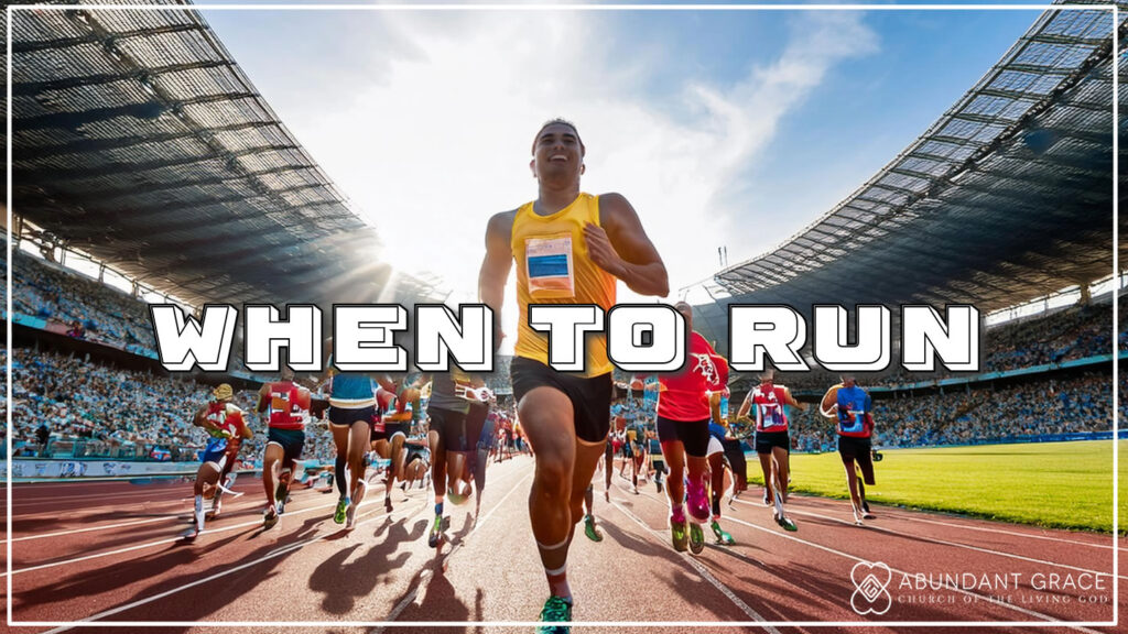 People running in a race