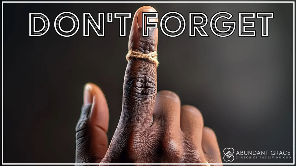 Image of a finger with a string tied around the tip, which is used to remind a person of something.