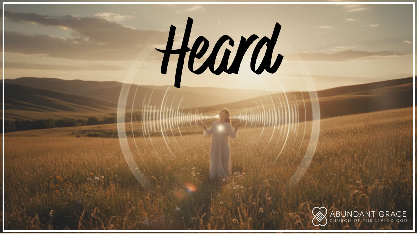 A figure standing in a wide, sunlit valley, speaking or singing with arms gently raised.